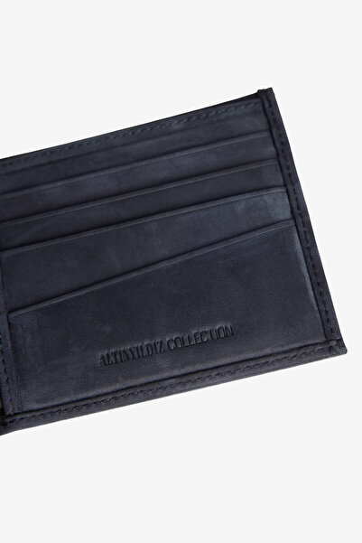 ALTINYILDIZ CLASSICS Ανδρικό πορτοφόλι μαύρο 100% γνήσιο δέρμα