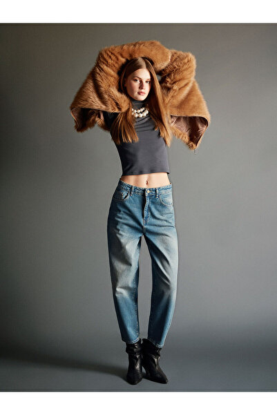 LC Waikiki Indigo Balloon Fit Women's Jean Trousers