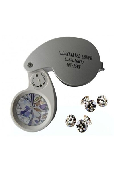 Skygo عدسة مكبرة صغيرة للمجوهرات مقاس 40 × 25 مم، عدسة مكبرة للجيب، فحص طوابع الماس، فحص المنجم، Lup Mg21011