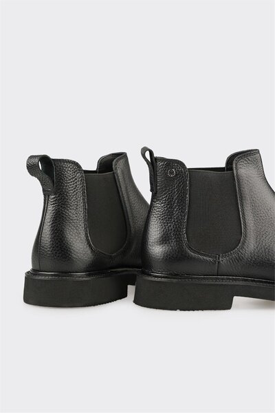 Elle Shoes Siyah Deri Erkek Günlük Bot