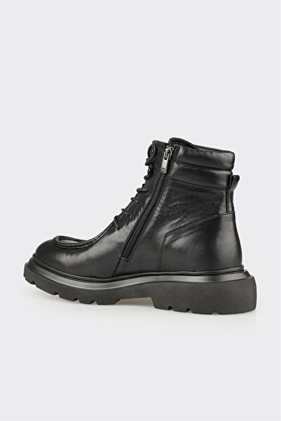 Elle Shoes Siyah Deri Erkek Günlük Bot