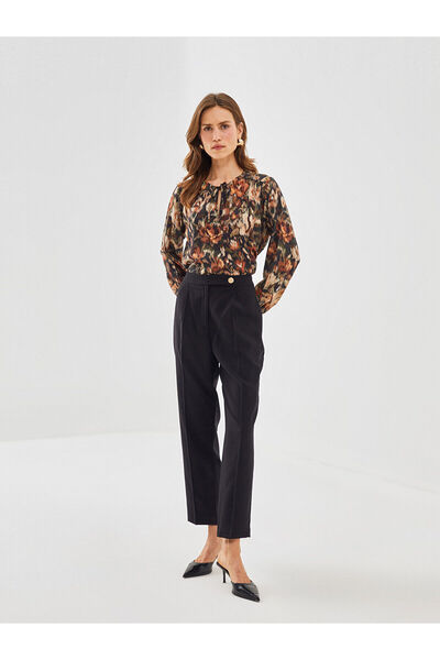 LC Waikiki Mixed Tie Neck Patterned Women's Blouse