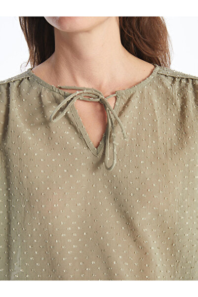 LC Waikiki Γυναικεία μπλούζα με γραβάτα με υφή