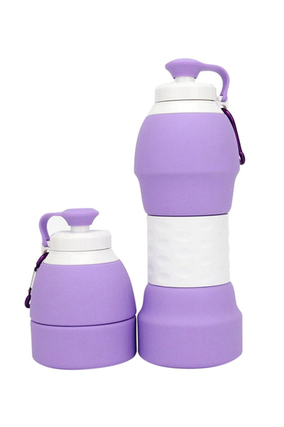 HALAMODO زجاجة سفر سيليكون قابلة للطي سعة 580 مل