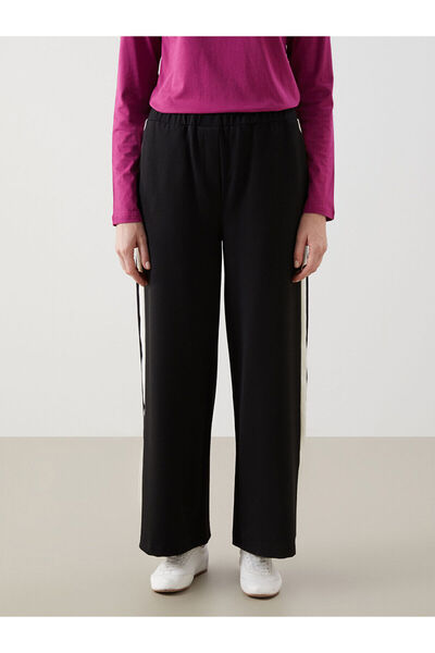 LC Waikiki Black Elastic Waist Women's Trousers