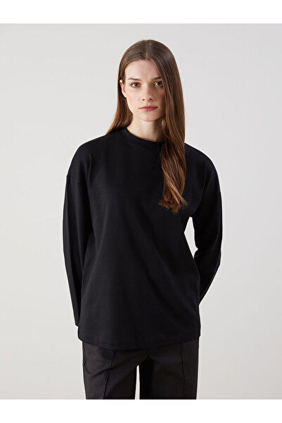 LC Waikiki Özmarka New Season Stand Collar Oversize Women's Sweatshirt Tunic