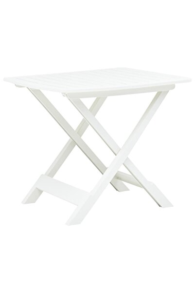 vidaxl Folding Garden Table White 79x72x70 cm Plastic