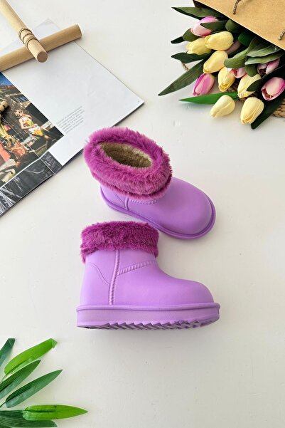 Minigimin Cicileri Μπότες βροχής με γούνινο χρώμα για το μικρό μου - Λιλά