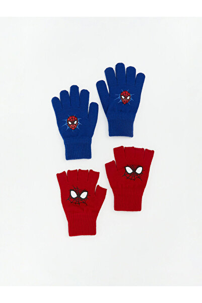 LC Waikiki Lcw Accessories Red Printed Boys' Gloves with Nevavm Difference