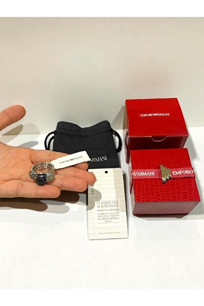 Emporio Armani Very rare, 100% original Emporio Armani women's ring, size 6.5, model EGS1969040, consisting of three pieces