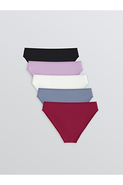 LC Waikiki Plum Plain Bikini Panties 5-Pack