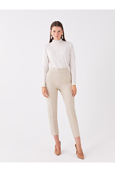 LC Waikiki Beige Half Turtleneck Women's Knitwear Sweater