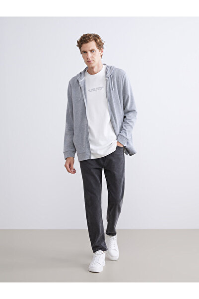 LC Waikiki Hooded Long Sleeve Men's Zippered Sweatshirt