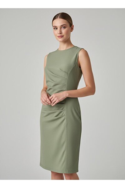 My crasia Kadın Drapeli Kısa Elbise 3073