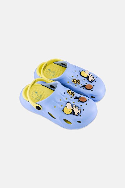 PEANUTS Kids Boy Snoopy And Woodstock Slingback Clogs, Light Blue