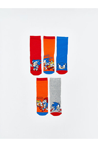 LC Waikiki جوارب للأولاد منقوشة سونيك مكونة من 5 قطع