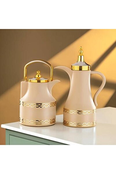 ALSEF طقم ترامس قطعتين فاخرة وانيقة لحمي ذهب