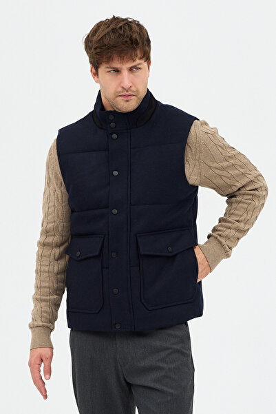 ABOUT US Wool Blend Puffer Casual Vest # 4560