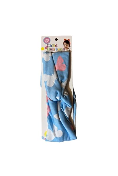 OEM Bentiță dublă răsucită pentru fete, 34-35 cm, Fetiță, albastru/roz, fluturi