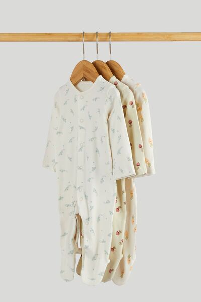 MOTHERCARE مجموعة من 3 ملابس نوم نباتية