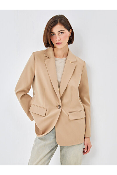 LC Waikiki Bej Kadın Blazer Ceket