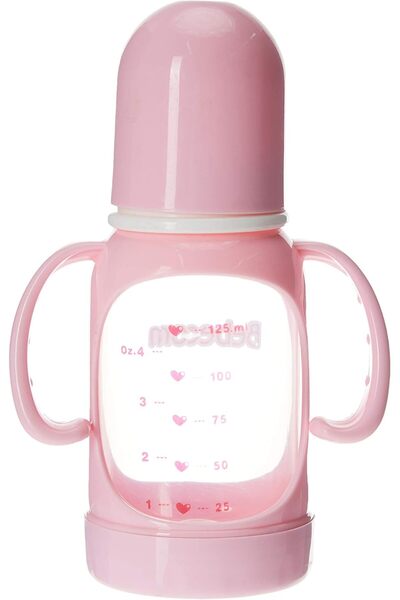 BEBECOM Standard Feeding Bottle, 125 Ml, Assorted Colors