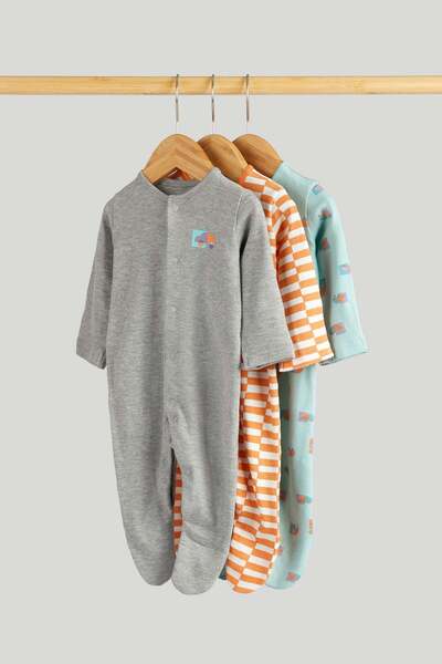 MOTHERCARE مجموعة من 3 بدلات نوم للنقل