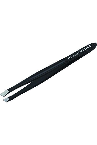 Beautytime ملقط مائل بلمسة نهائية من المعدن - أسود