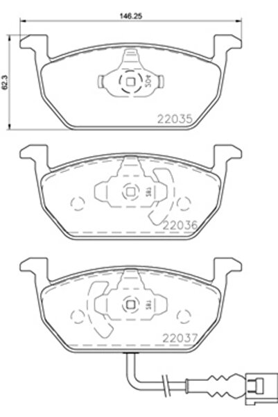 Brembo Set Placute Frana Frana Disc Audi A3 Seat Leon 2012-2020