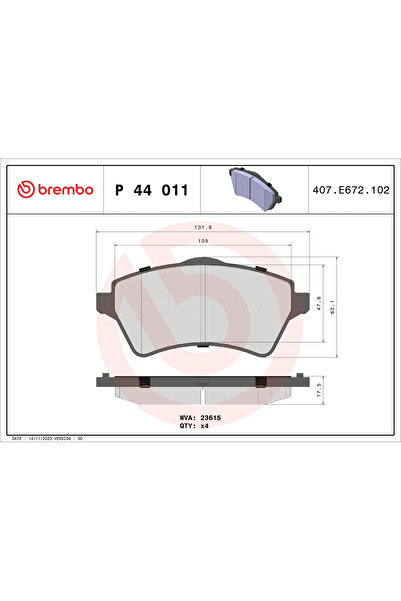 Brembo Set Placute Frana Frana Disc Land Rover Freelander 1