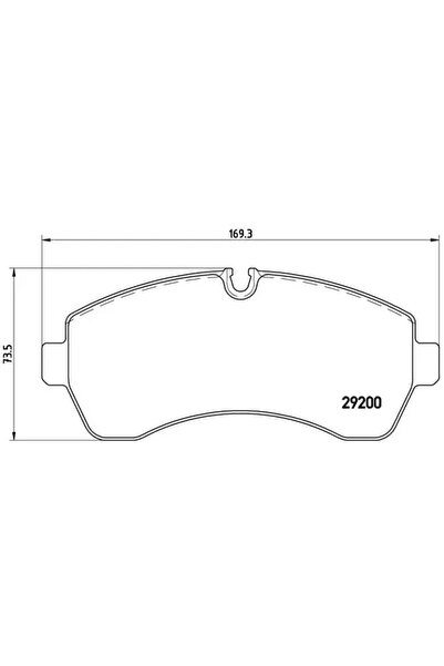 Brembo Комплект спирачни накладки за дискови спирачки Mercedes-Benz Sprinter ...