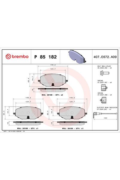 Brembo Set Placute Frana Frana Disc Audi A3 Cupra Leon