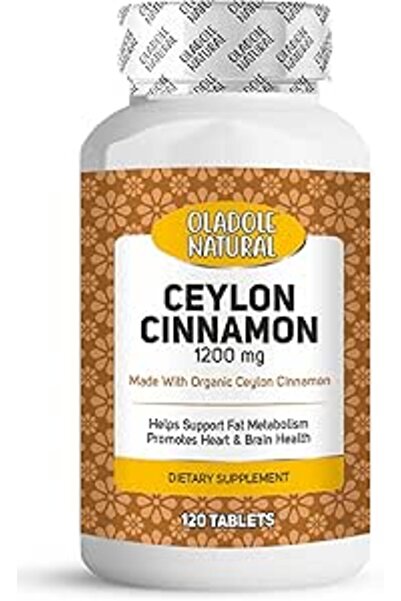 Oladole Natural قرفة سيلان عضوية ١٢٠٠ ملغ، ١٢٠ قرصًا