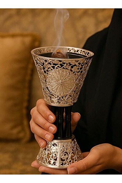 ALQANNAS مبخره فضي علئ اسود حجم وسط راقي وجوده عاليه