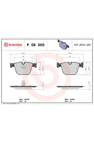 Brembo Set Placute Frana Frana Disc Bmw X5/X6