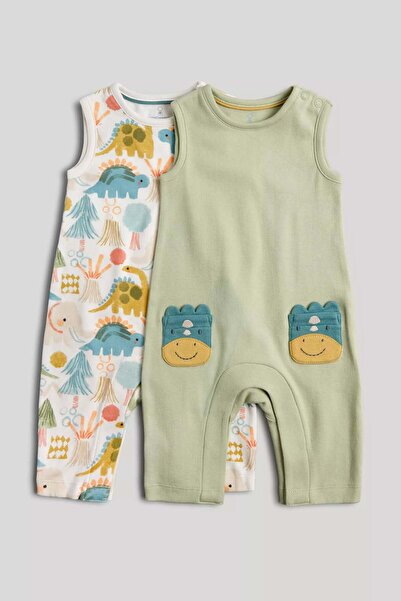 MOTHERCARE 2 Pack Dinosaur Rompers