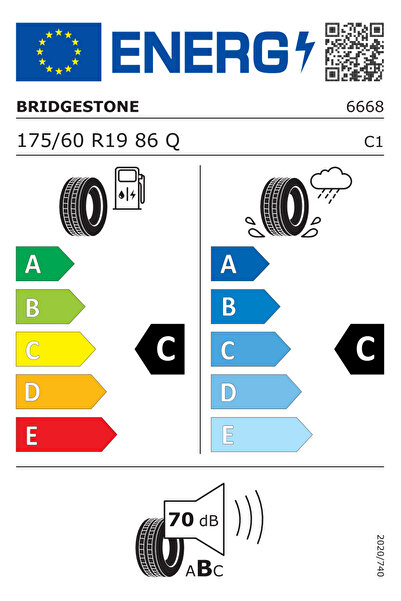 Bridgestone Ecopia EP600 Summer Tire (175/60 R19 86Q *)