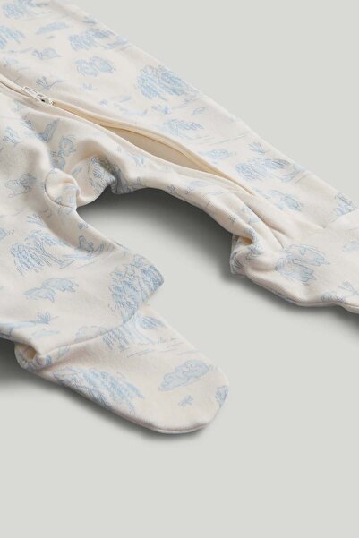 MOTHERCARE 2 Pack Blue Zip-Up Sleepsuits