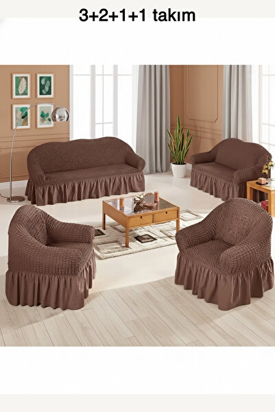 kutlale Bürümcük Koltuk, Kanepe, Çekyat Örtüsü, etekli, Streç, Esnek, Lastikl...