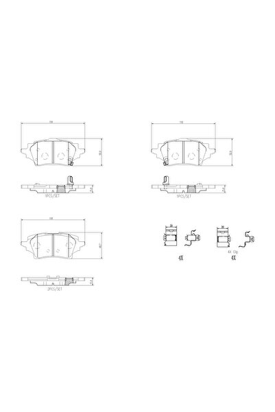 Brembo Set Placute Frana Frana Disc Mazda 2 Suzuki Swace