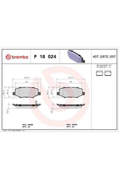 Brembo Set Placute Frana Frana Disc Dodge Nitro Jeep Cherokee/Compass/Wrangler 3