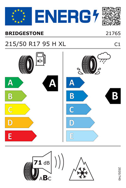Bridgestone All Season Weather Control A005 Evo tire ( 215/50 R17 95H XL )