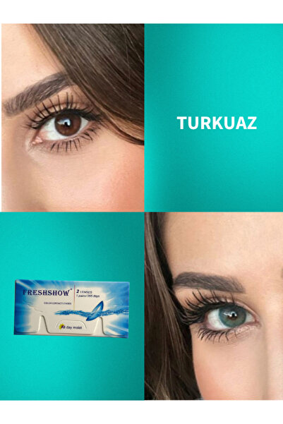 RABIR Turkuaz göz takma kirpik yıllık kullanım 14mm