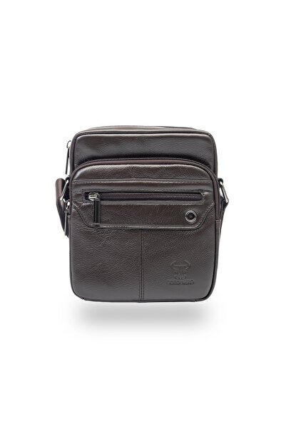 TORO NERO Geantă bărbătească din piele naturală maro Moris