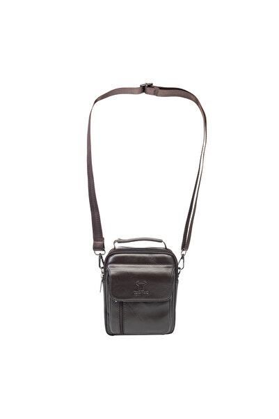 TORO NERO Men's bag made of brown genuine leather Verdes