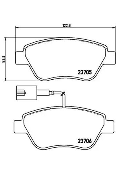 Brembo Set Placute Frana Frana Disc Alfa Romeo Mito Citroen Nemo Microbus