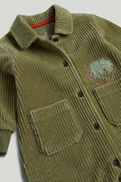 MOTHERCARE Green Velour Cord All-in-One