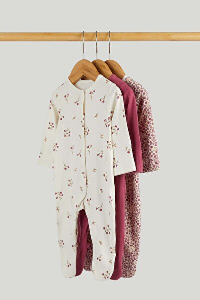 MOTHERCARE مجموعة من 3 بدلات نوم مزينة بالزهور