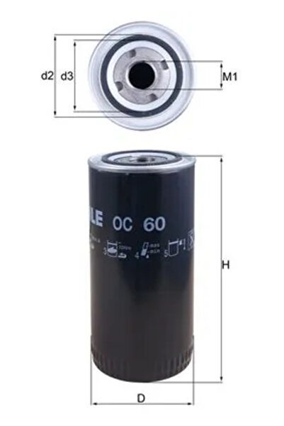 MAHLE Filtru Ulei Deutz-Fahr Agroprima/Agrostar/Agrotron Fendt Favorit/Gt