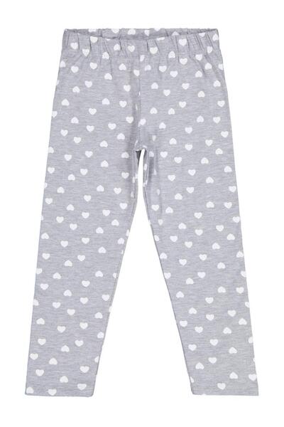 Civil Girls Klap Printed 6-9 Years Old Leggings - Gray 8-9 Years Old